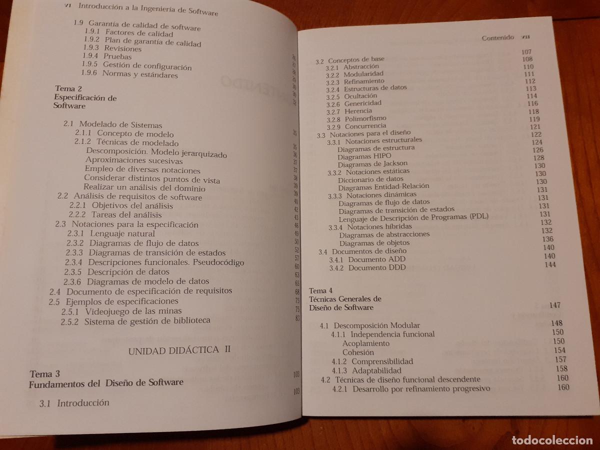 Libros de segunda mano: INTRODUCCION A LA INGENIERIA DE SOFTWARE - Problemas resueltos de la UNED - estudio - Foto 3