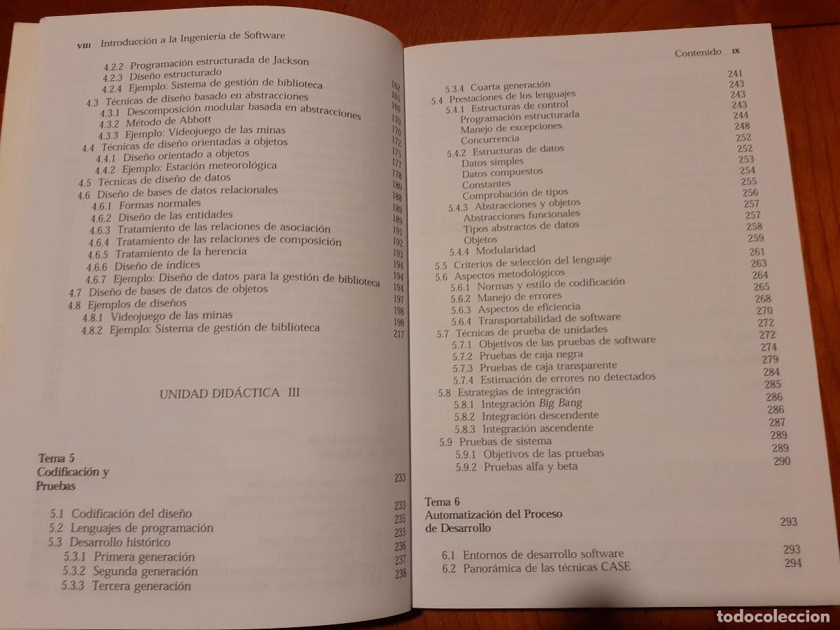 Libros de segunda mano: INTRODUCCION A LA INGENIERIA DE SOFTWARE - Problemas resueltos de la UNED - estudio - Foto 4