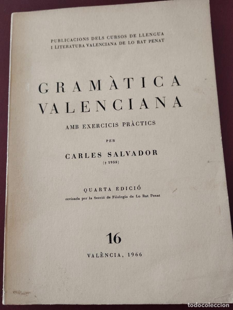 Libros de segunda mano: GRAM&Aacute;TICA VALENCIANA CARLES SALVADOR - Foto 1