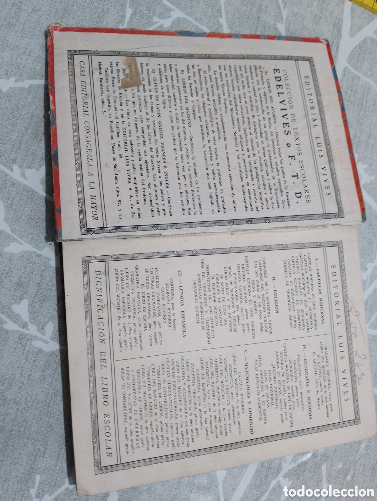 Libros de segunda mano: Antiguo libro segundo grado aritm&eacute;tica editorial luis vives - Foto 2