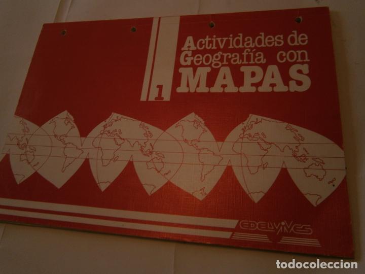Libros de segunda mano: ANTIGUO LIBRO DE TEXTO - ACTIVIDADES DE GEOGRAFIA CON MAPAS - LC1 - Foto 1