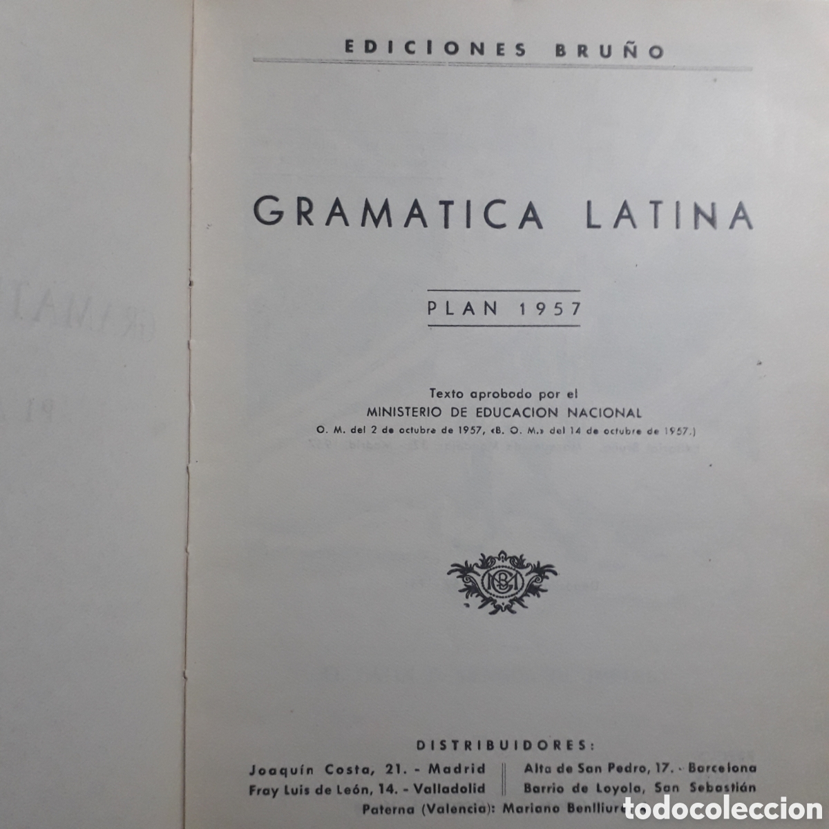 Libros de segunda mano: Lat&iacute;n. Gram&aacute;tica. Ed Bru&ntilde;o, 1961 - Foto 3