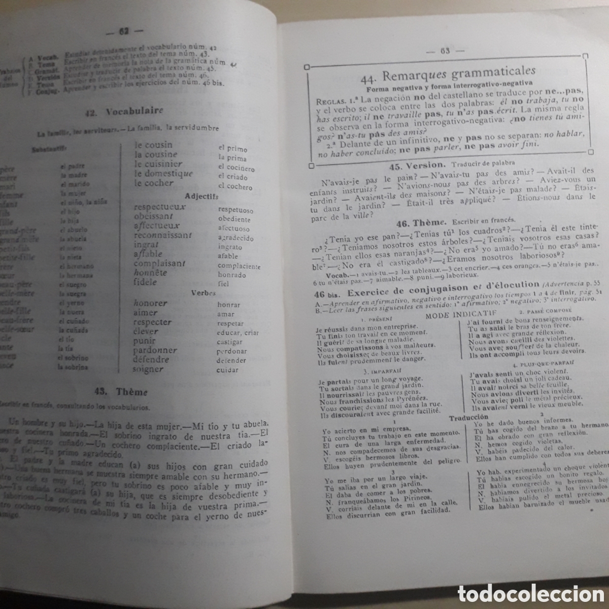Libros de segunda mano: A.Perrier. Lengua francesa. Curso elemental, BCN, 1940 - Foto 3