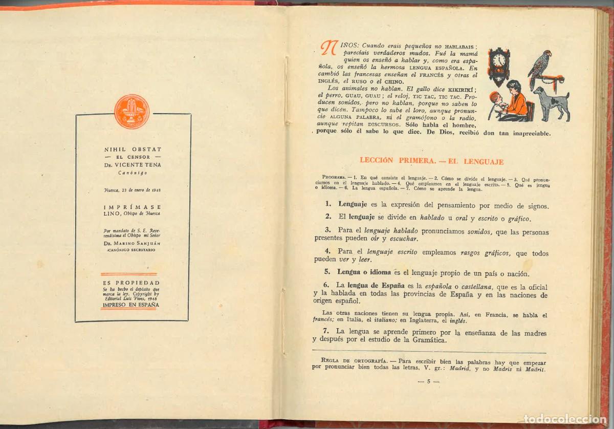 Libros de segunda mano: Gram&aacute;tica Espa&ntilde;ola Primer Grado | Luis Vives S.A., 1948 - Foto 5