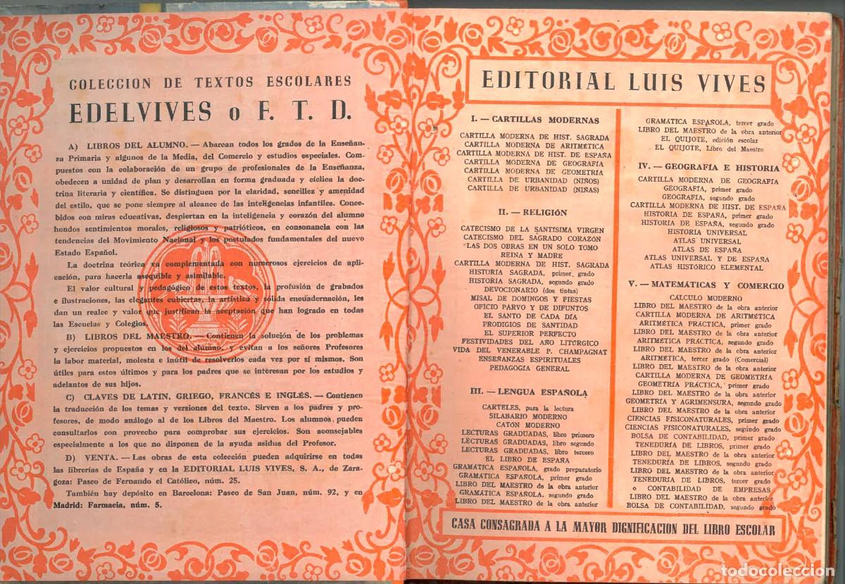 Libros de segunda mano: Gram&aacute;tica Espa&ntilde;ola Segundo Grado | Luis Vives S.A., 1949 - Foto 3