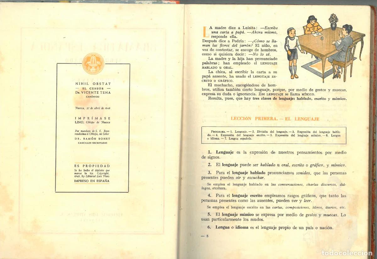 Libros de segunda mano: Gram&aacute;tica Espa&ntilde;ola Segundo Grado | Luis Vives S.A., 1949 - Foto 5