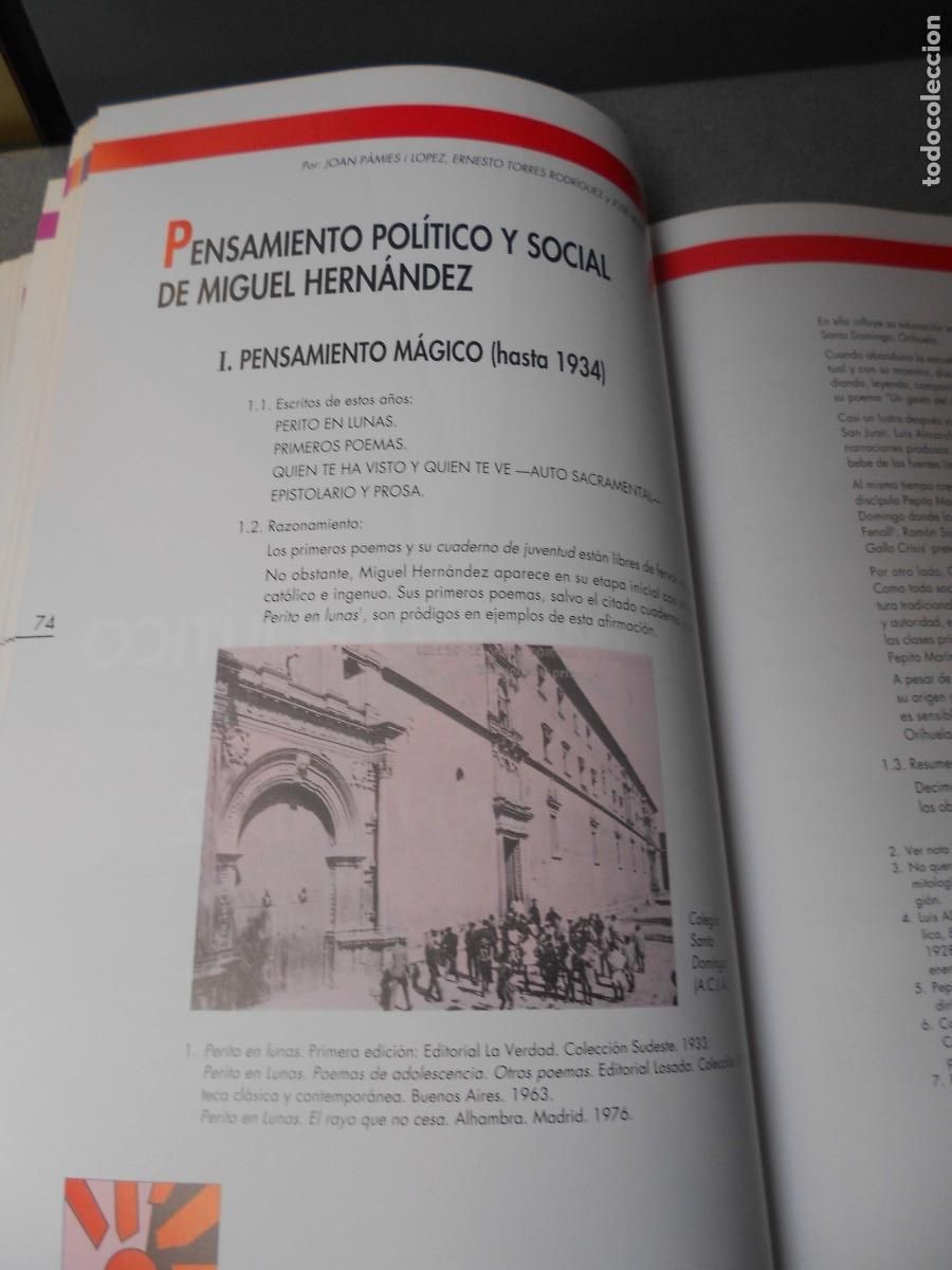 Libros de segunda mano: MIGUEL HERNANDEZ EN LAS AULAS - Foto 6