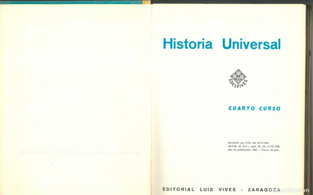 Libros de segunda mano: Historia Universal (Cuarto Curso) | Edelvives, 1969 - Foto 5