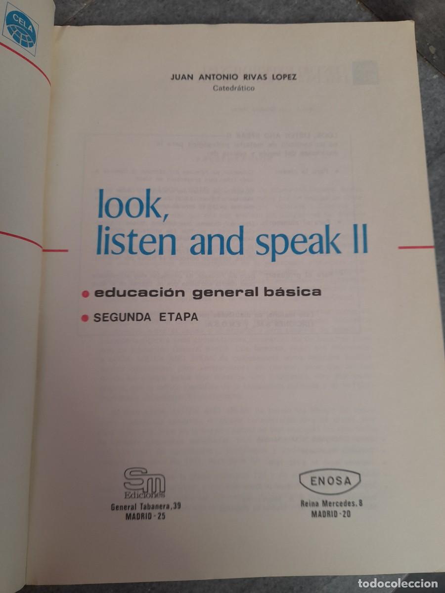 Libros de segunda mano: Libro english Look listen and speak EGB SM ediciones - Foto 2