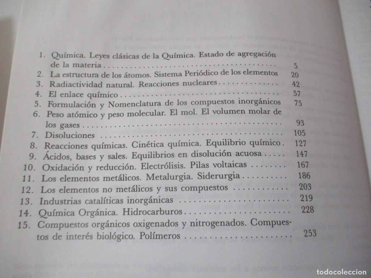 Libros de segunda mano: QU&Iacute;MICA 4 W16283 - Foto 2