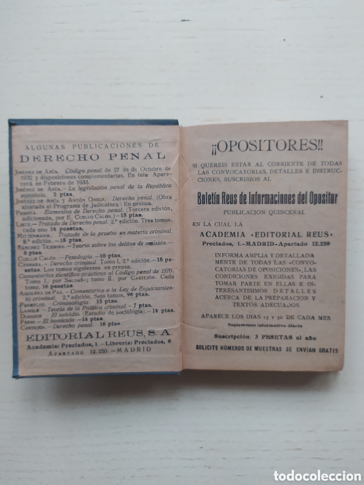 Libros de segunda mano: C&oacute;digo Penal 1932 - Foto 2