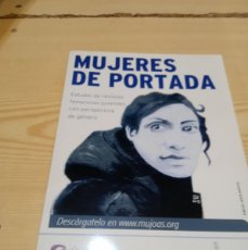 Libros de segunda mano: GG-347 LIBRO MUJERES DE PORTADA ESTUDIO FEMENINAS JUVENILES CON PERSPECTIVA DE GENERO. Lote 386524024