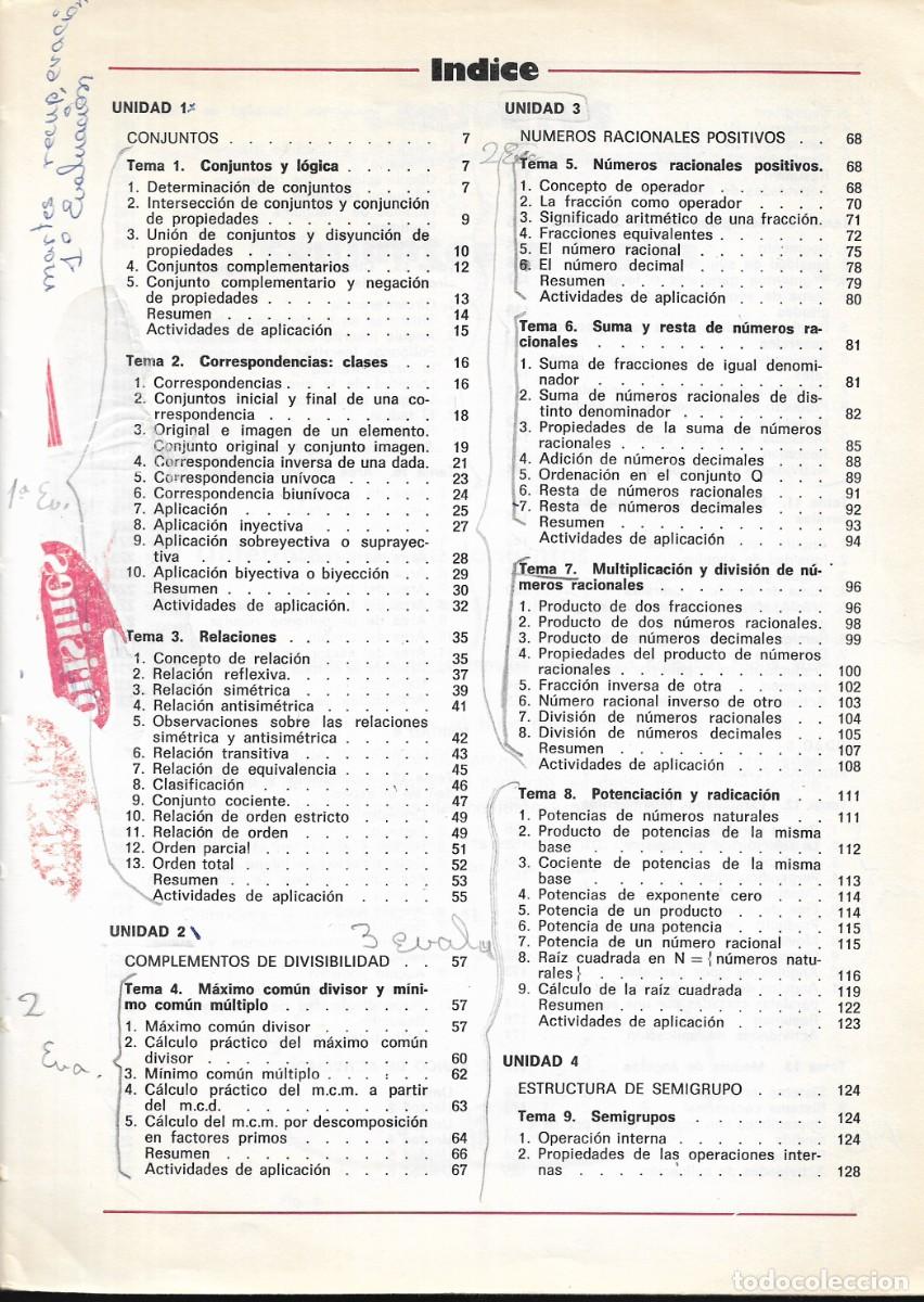 Libros de segunda mano: MATEMATICA 6 EGB - SANTILLANA - MATEMATICAS - Madrid, 1978. - Foto 2