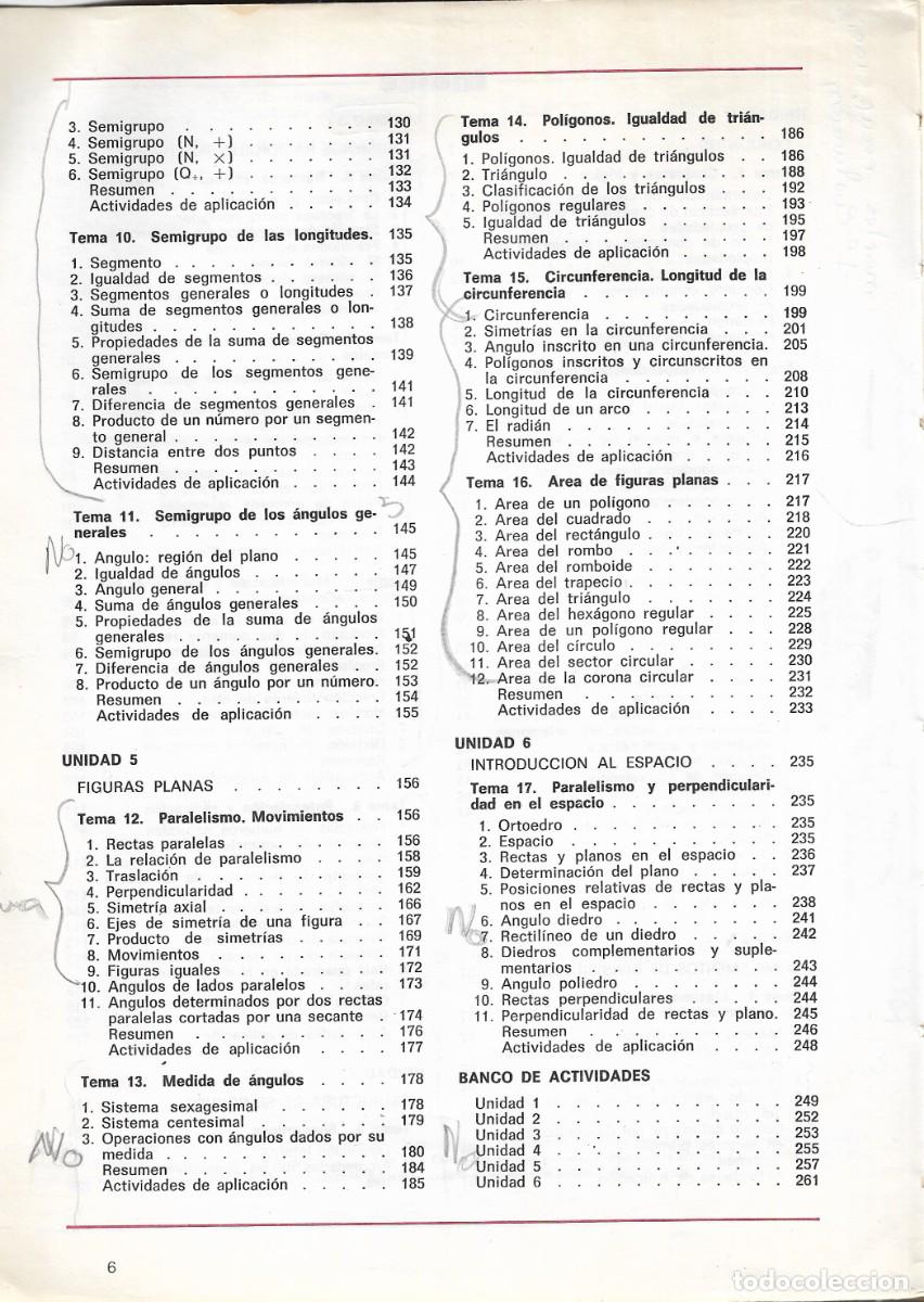 Libros de segunda mano: MATEMATICA 6 EGB - SANTILLANA - MATEMATICAS - Madrid, 1978. - Foto 3