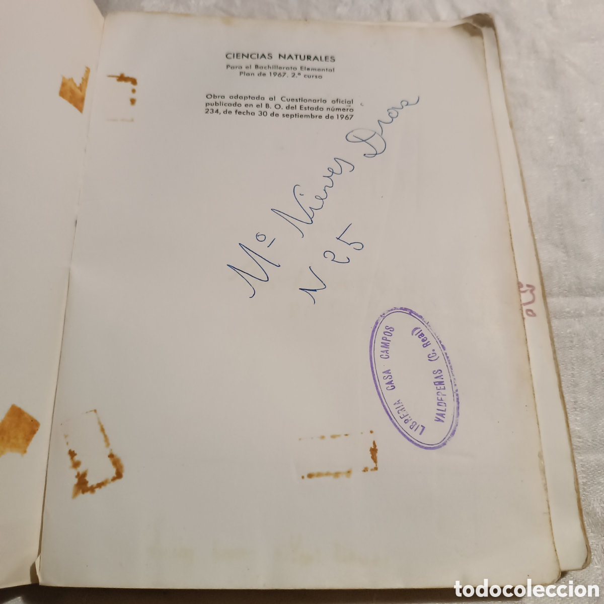 Libros de segunda mano: CIENCIAS NATURALES, BACHILLERATO ELEMENTAL 1967 - Foto 2