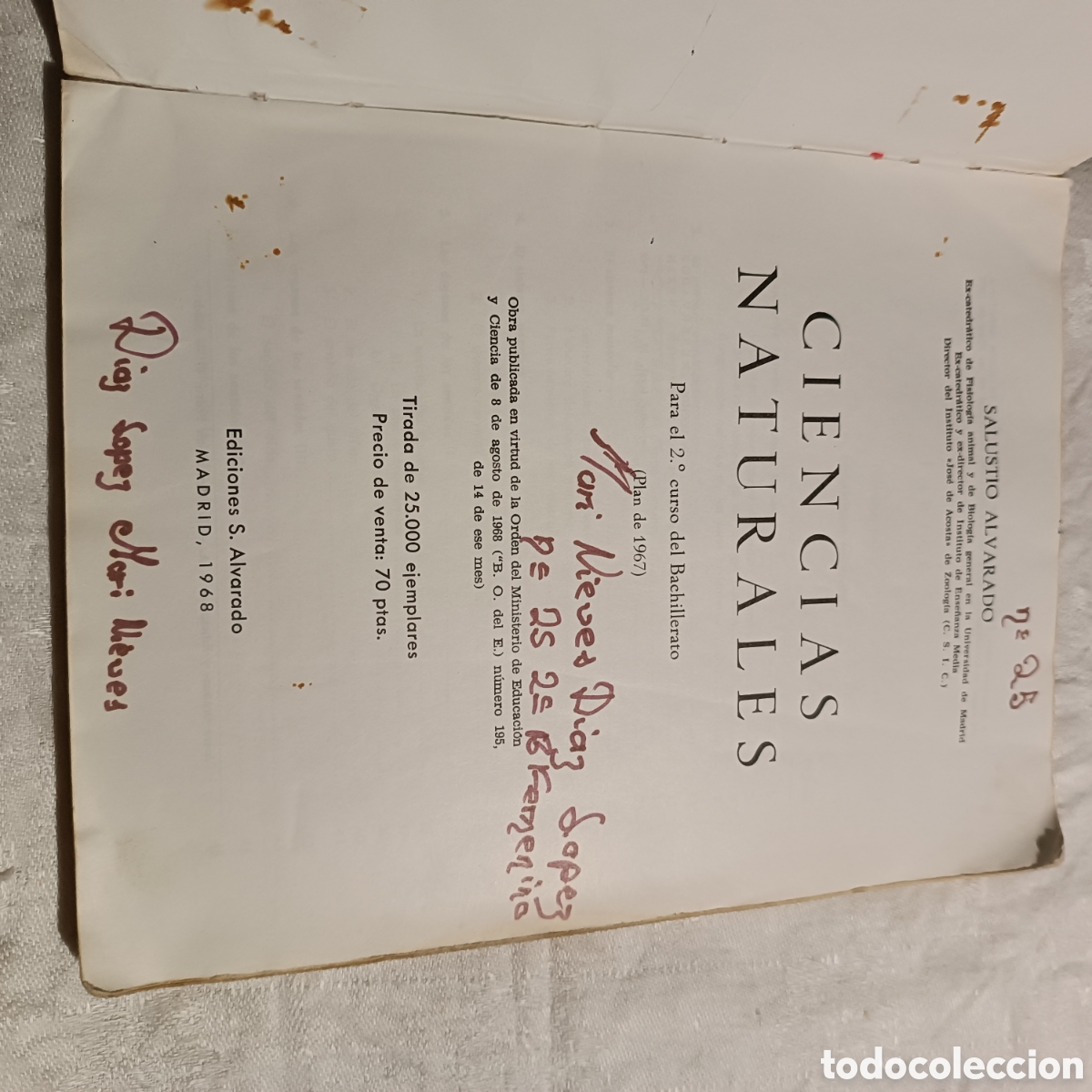 Libros de segunda mano: CIENCIAS NATURALES, BACHILLERATO ELEMENTAL 1967 - Foto 3