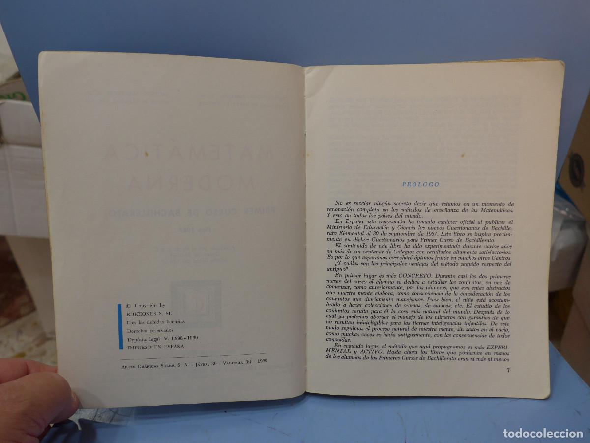 Libros de segunda mano: MATEMATICA MODERNA 1&deg; DE BACHILLERATO EDICIONES S. M. - Foto 8