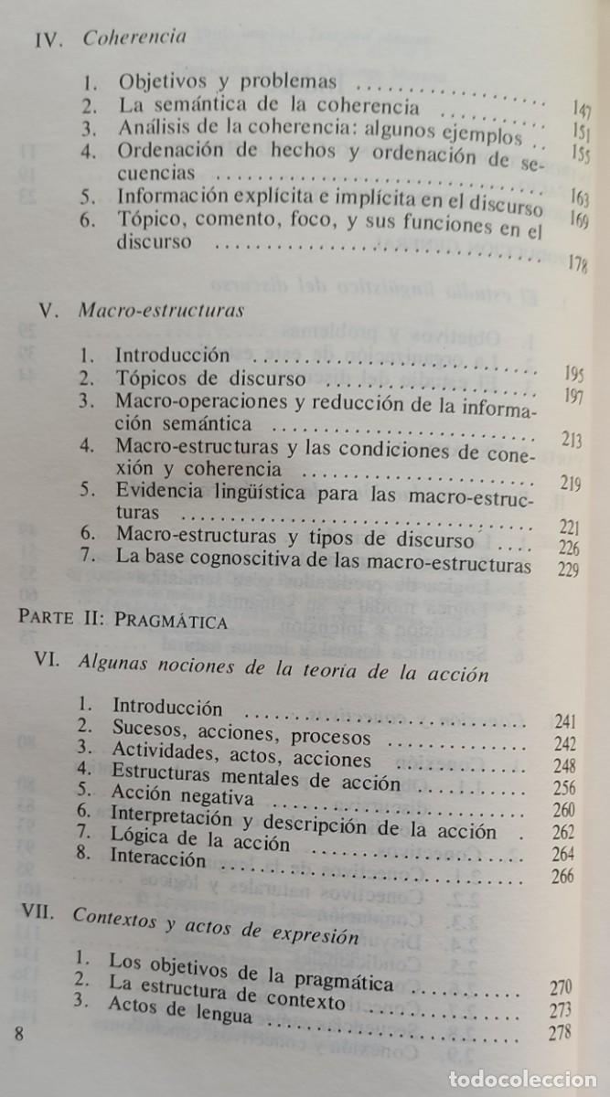 Libros de segunda mano: Teun van Dijk-Texto y Contexto. - Foto 3