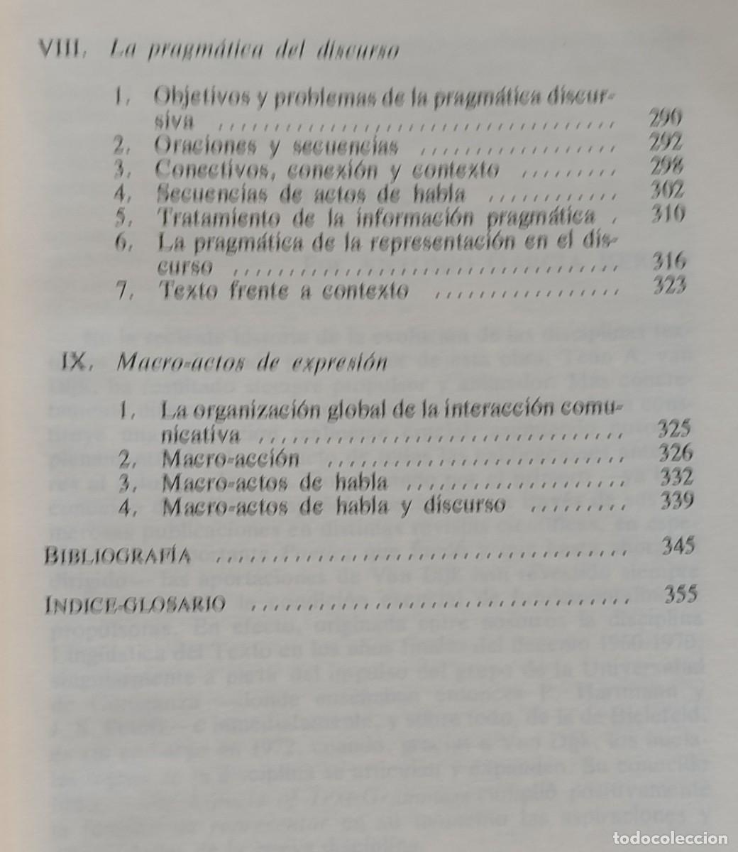 Libros de segunda mano: Teun van Dijk-Texto y Contexto. - Foto 4