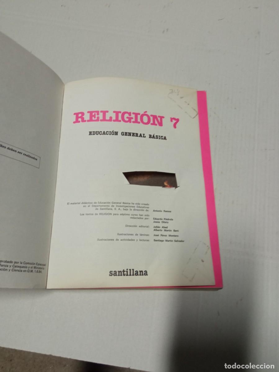 Libros de segunda mano: LIBRO DE RELIGION 7 E.G.B SANTILLANA - Foto 2