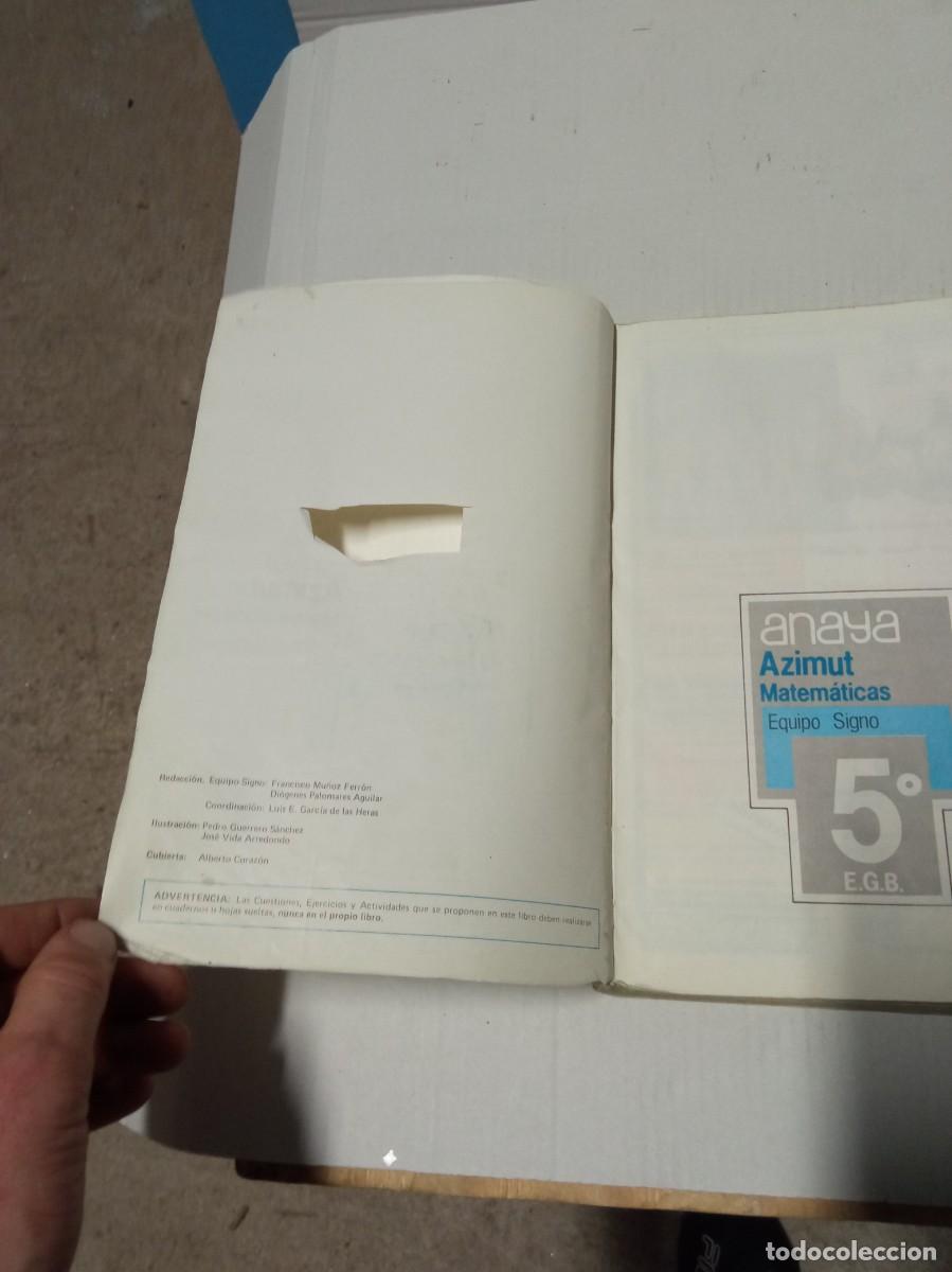 Libros de segunda mano: Libro Texto Azimut Matematicas 5 EGB Anaya - Foto 2