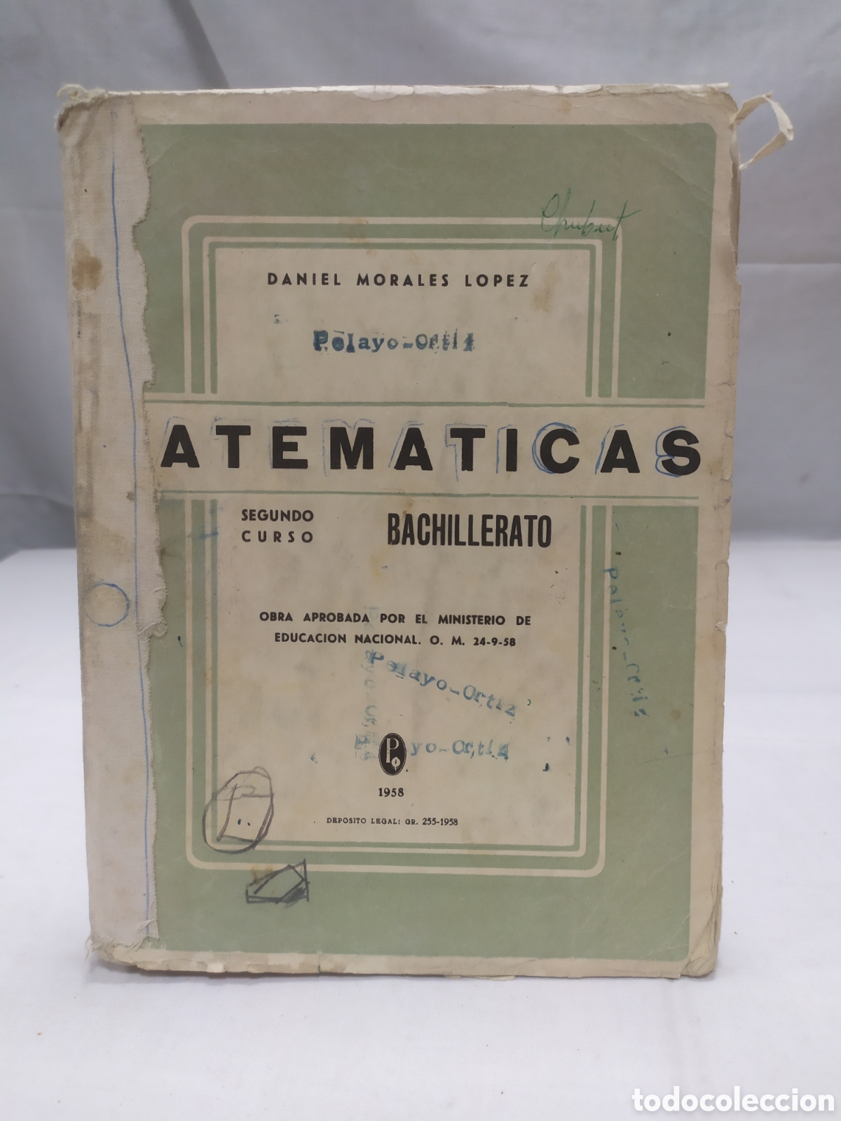 Libros de segunda mano: Matem&aacute;ticas. Segundo de bachillerato. Editorial Prieto, 1958 - Foto 1
