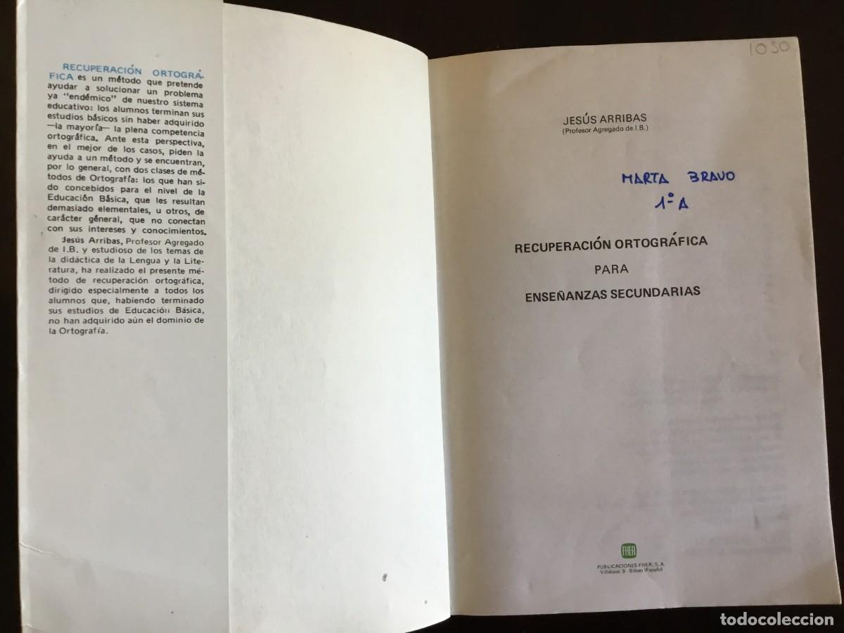 Libros de segunda mano: RECUPERACI&Oacute;N ORTOGR&Aacute;FICA - Foto 2