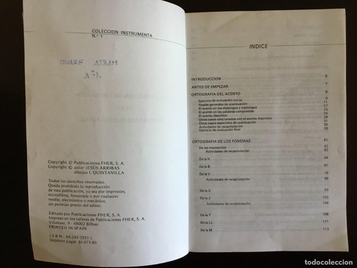 Libros de segunda mano: RECUPERACI&Oacute;N ORTOGR&Aacute;FICA - Foto 3