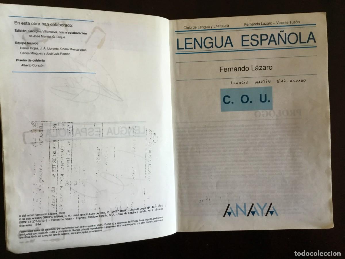 Libros de segunda mano: LENGUA ESPA&Ntilde;OLA COU - Foto 2