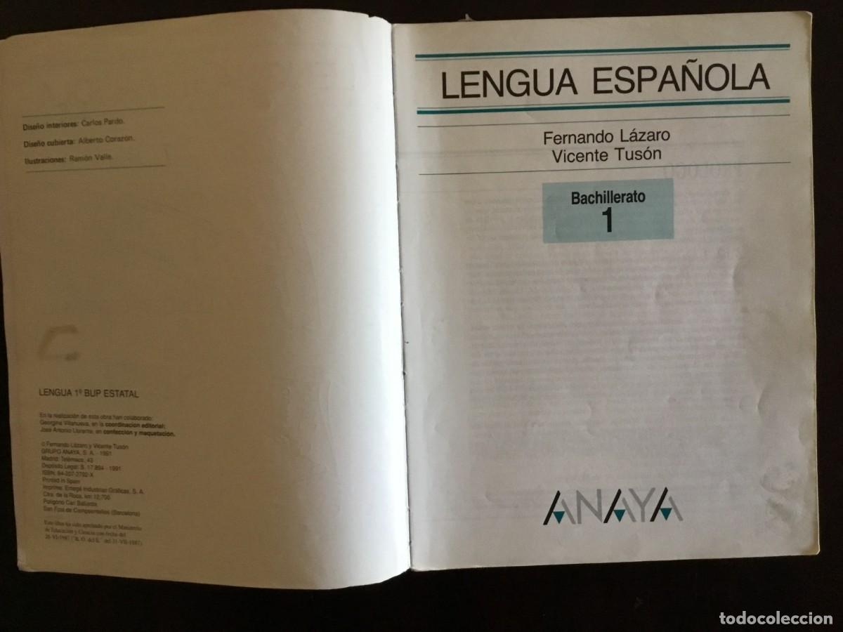 Libros de segunda mano: LENGUA ESPA&Ntilde;OLA 1&ordm;BACHILLERATO - Foto 3