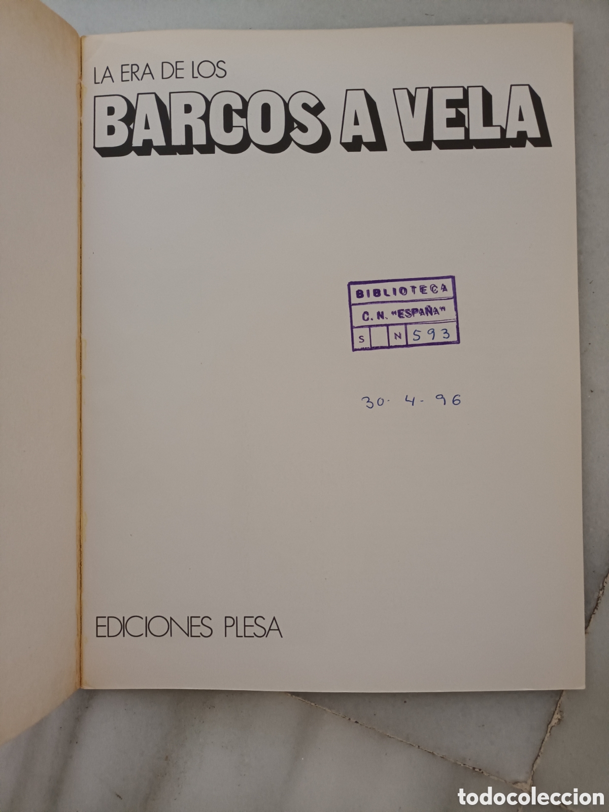 Libros de segunda mano: LA ERA DE LOS BARCOS A VELA. EDICIONES PLESA,1976. - Foto 2