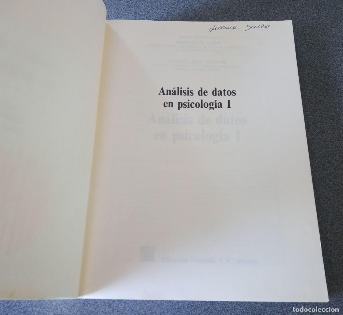 Libros de segunda mano: Lote libros An&aacute;lisis De Datos En Psicolog&iacute;a - Foto 5