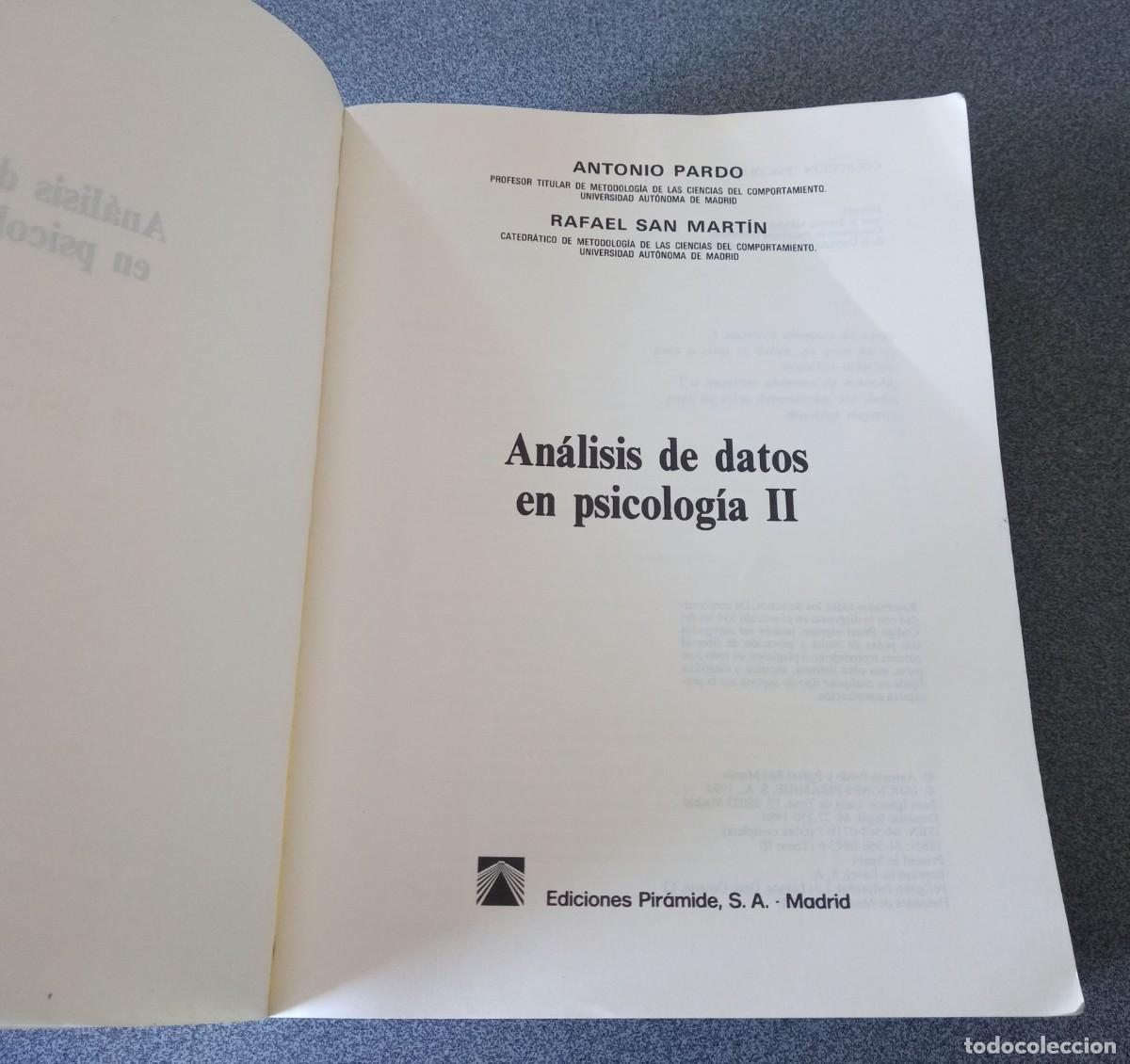 Libros de segunda mano: Lote libros An&aacute;lisis De Datos En Psicolog&iacute;a - Foto 12