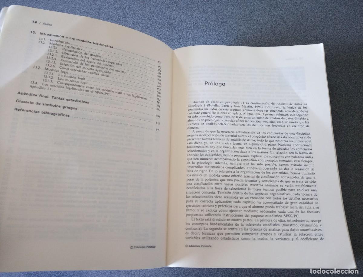Libros de segunda mano: Lote libros An&aacute;lisis De Datos En Psicolog&iacute;a - Foto 17
