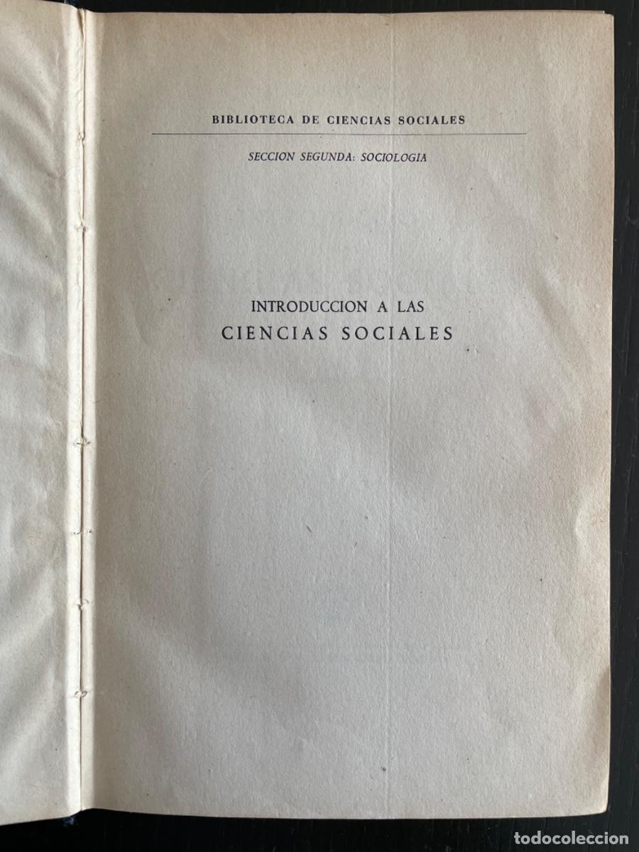 Libros de segunda mano: Introducci&oacute;n a las ciencias sociales. Ayala - Foto 2