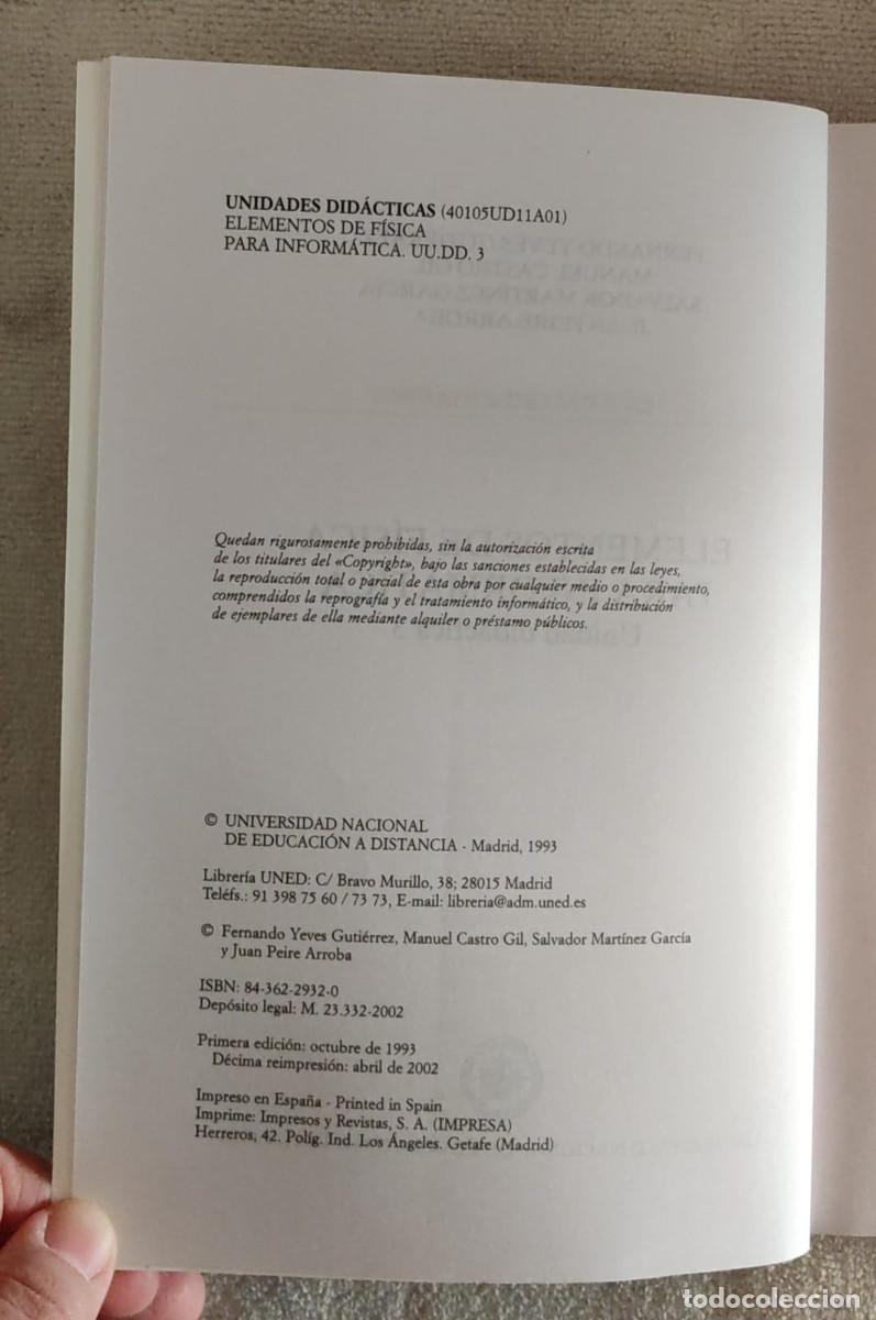 Libros de segunda mano: ELEMENTOS DE F&Iacute;SICA PARA INFORM&Aacute;TICA. - Foto 4