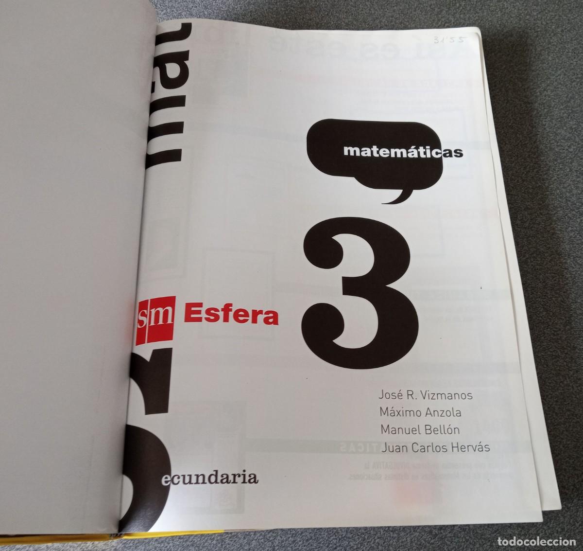 Libros de segunda mano: Matem&aacute;ticas 3&ordm; ESO - Foto 3