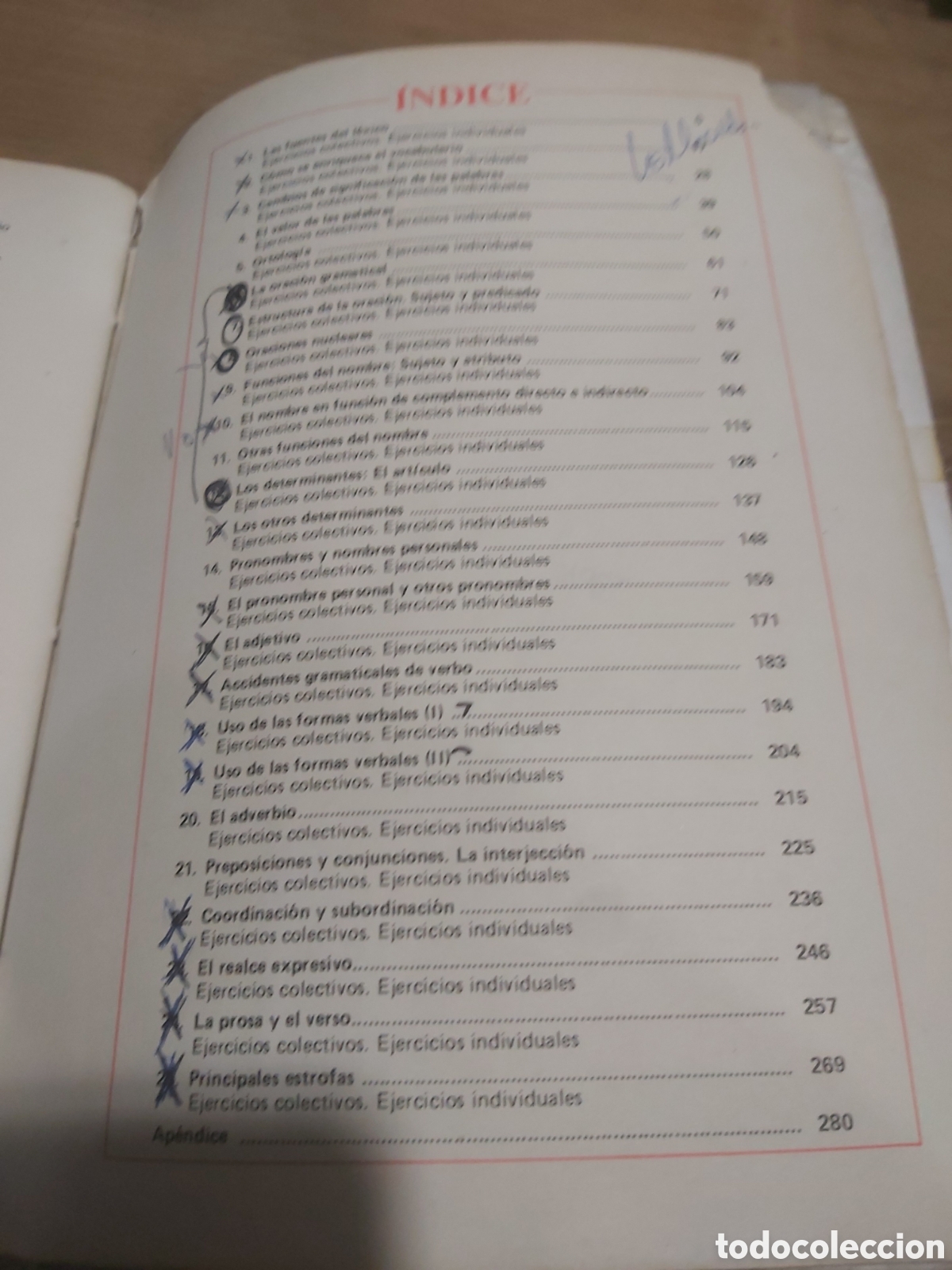 Libros de segunda mano: Anaya 7 egb teor&iacute;a y pr&aacute;ctica de la lengua subrrallado - Foto 2