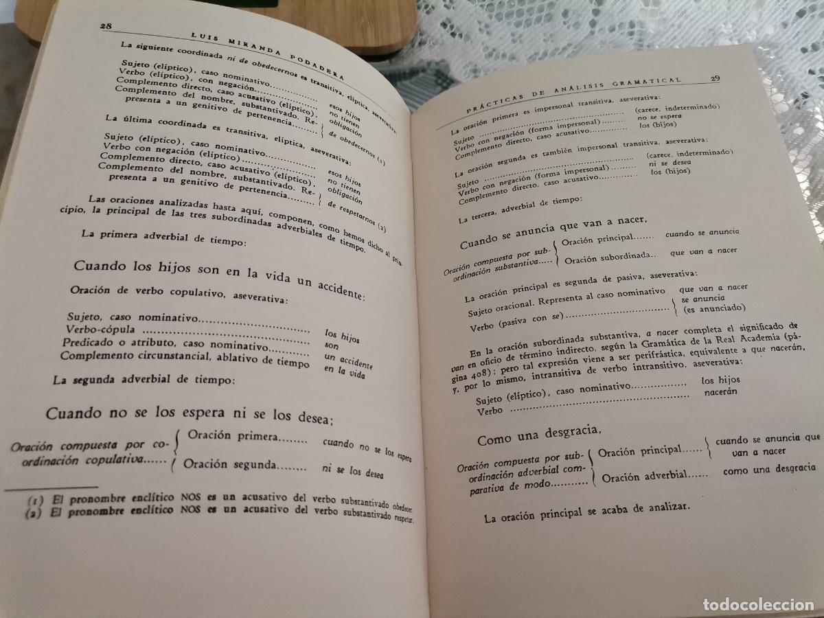 Libros de segunda mano: PR&Aacute;CTICAS DE AN&Aacute;LISIS GRAMATICAL PARA OPOSICI&Oacute;NES LUIS MIRANDA PODADERA 1975 - Foto 6