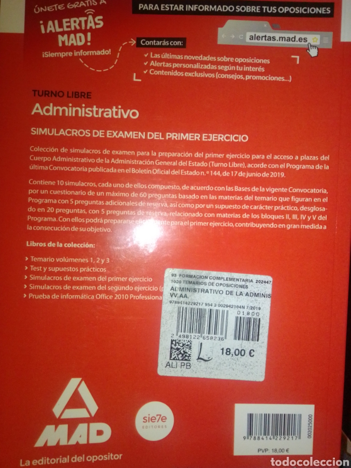 Libros de segunda mano: Oposiciones Administraci&oacute;n General del Estado - Foto 2
