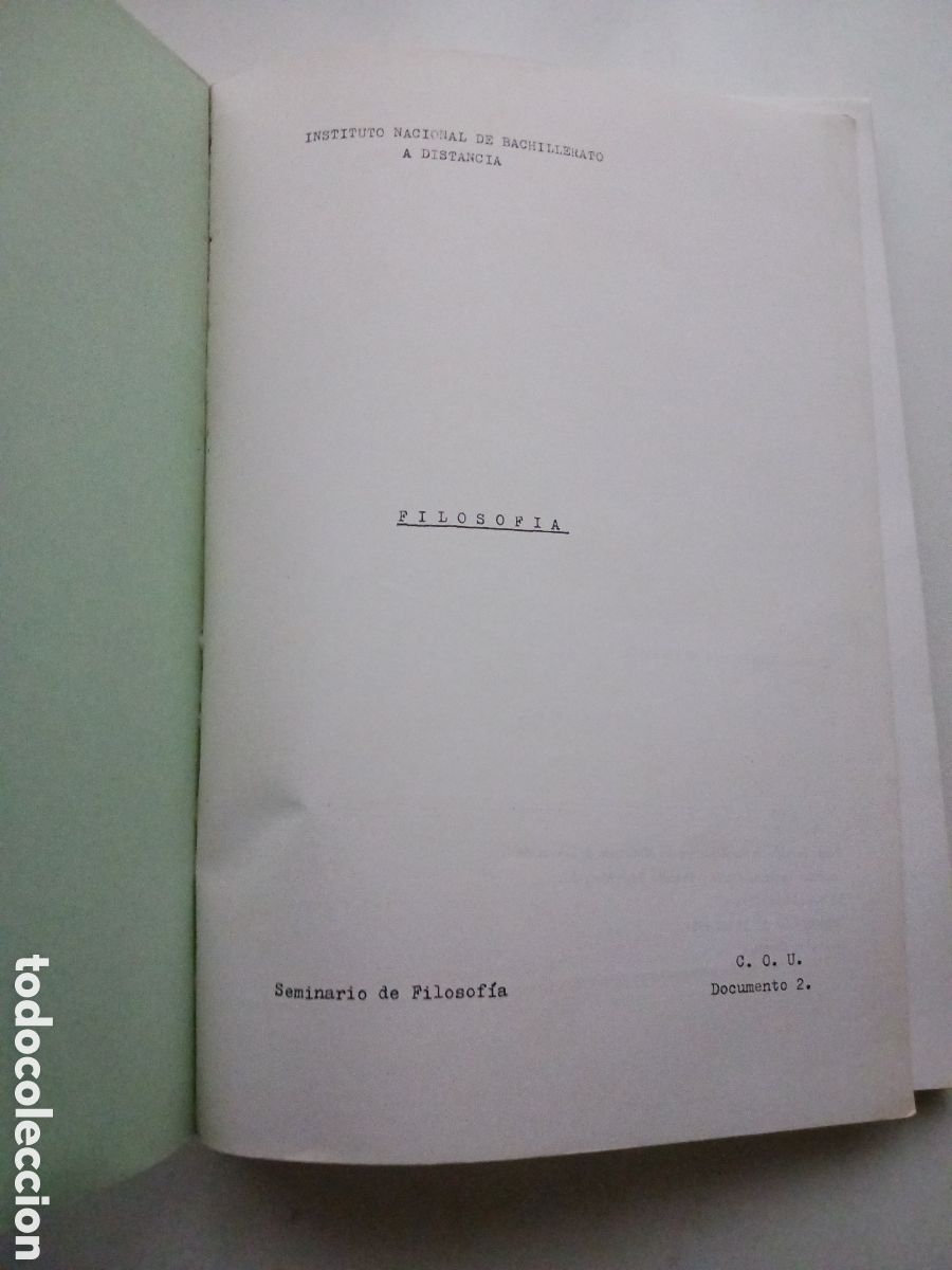 Libros de segunda mano: Filosof&iacute;a COU documento 2, bachillerato a distancia 1981 - Foto 2