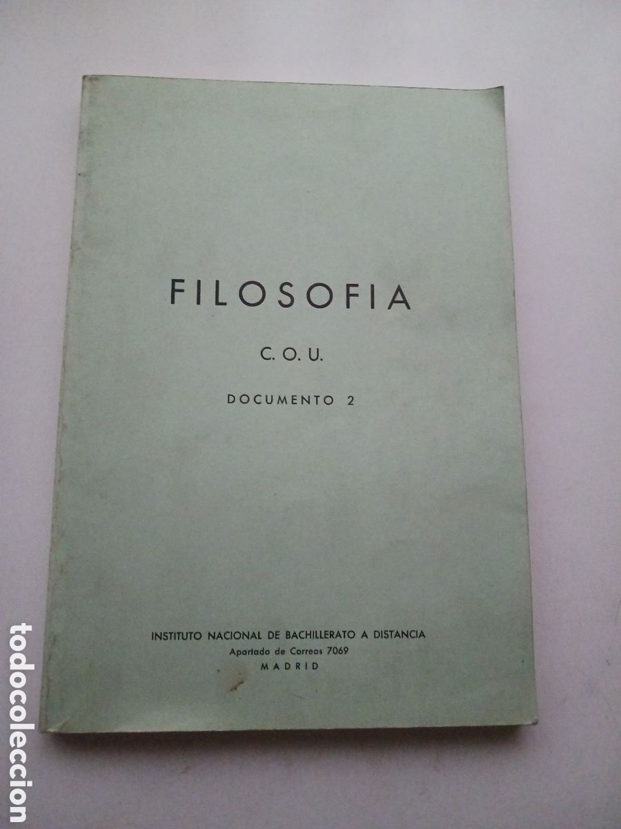 Libros de segunda mano: Filosof&iacute;a COU documento 2, bachillerato a distancia 1981 - Foto 1