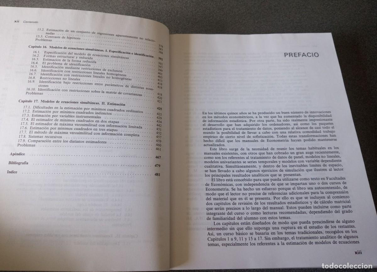 Libros de segunda mano: Econometr&iacute;a Alfonso Novales Cinca - Foto 10