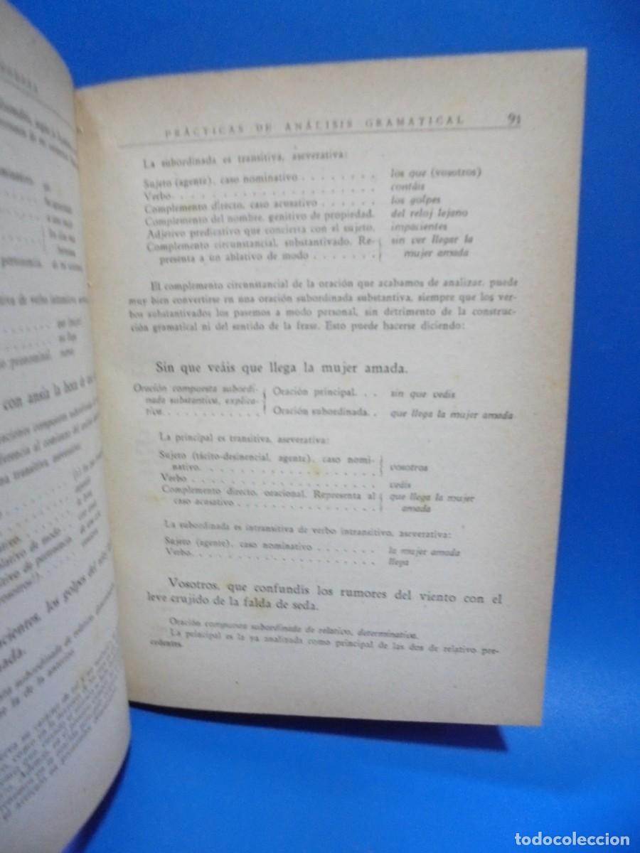 Libros de segunda mano: PRACTICAS DE ANALISIS GRAMATICAL. LUIS MIRANDA PODADERA. 1941. PAGS : 207. - Foto 3