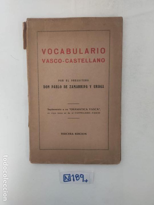 Libros de segunda mano: Vocabulario Vasco-Castellano - Foto 1