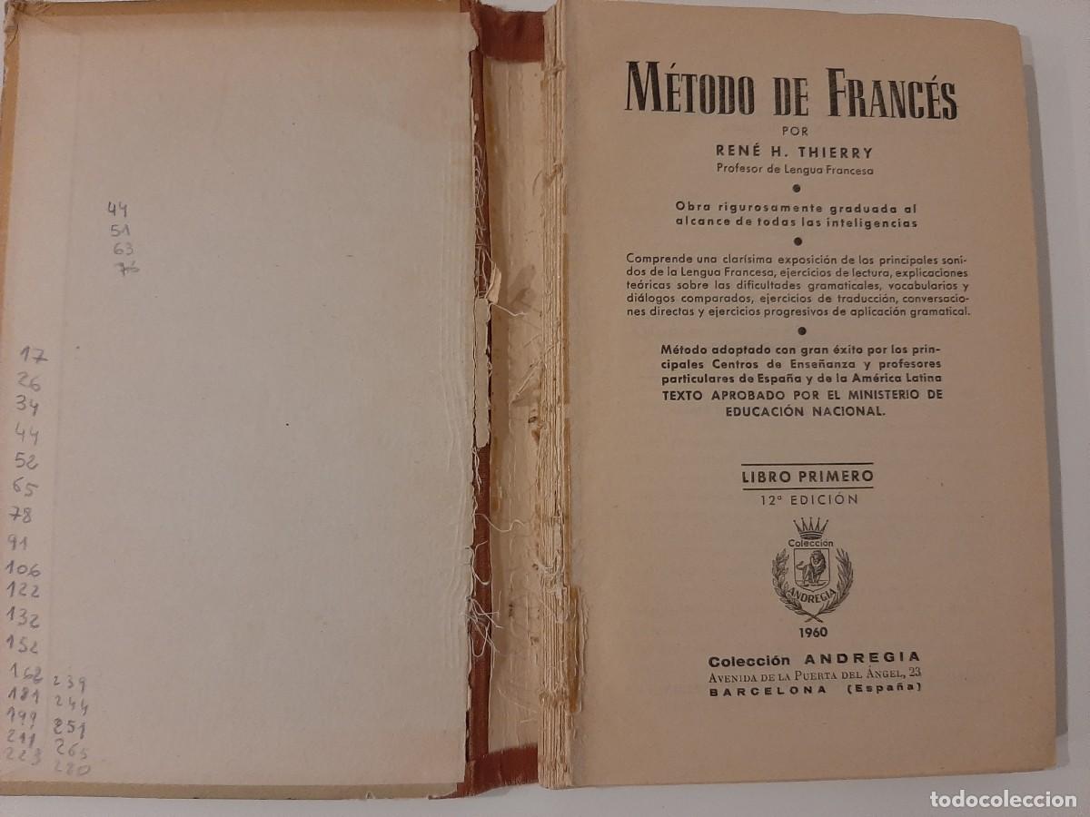 Libros de segunda mano: M&Eacute;TODO DE FRANC&Eacute;S. LIBRO PRIMERO. REN&Eacute; H. THIERRY. 1960 - Foto 3