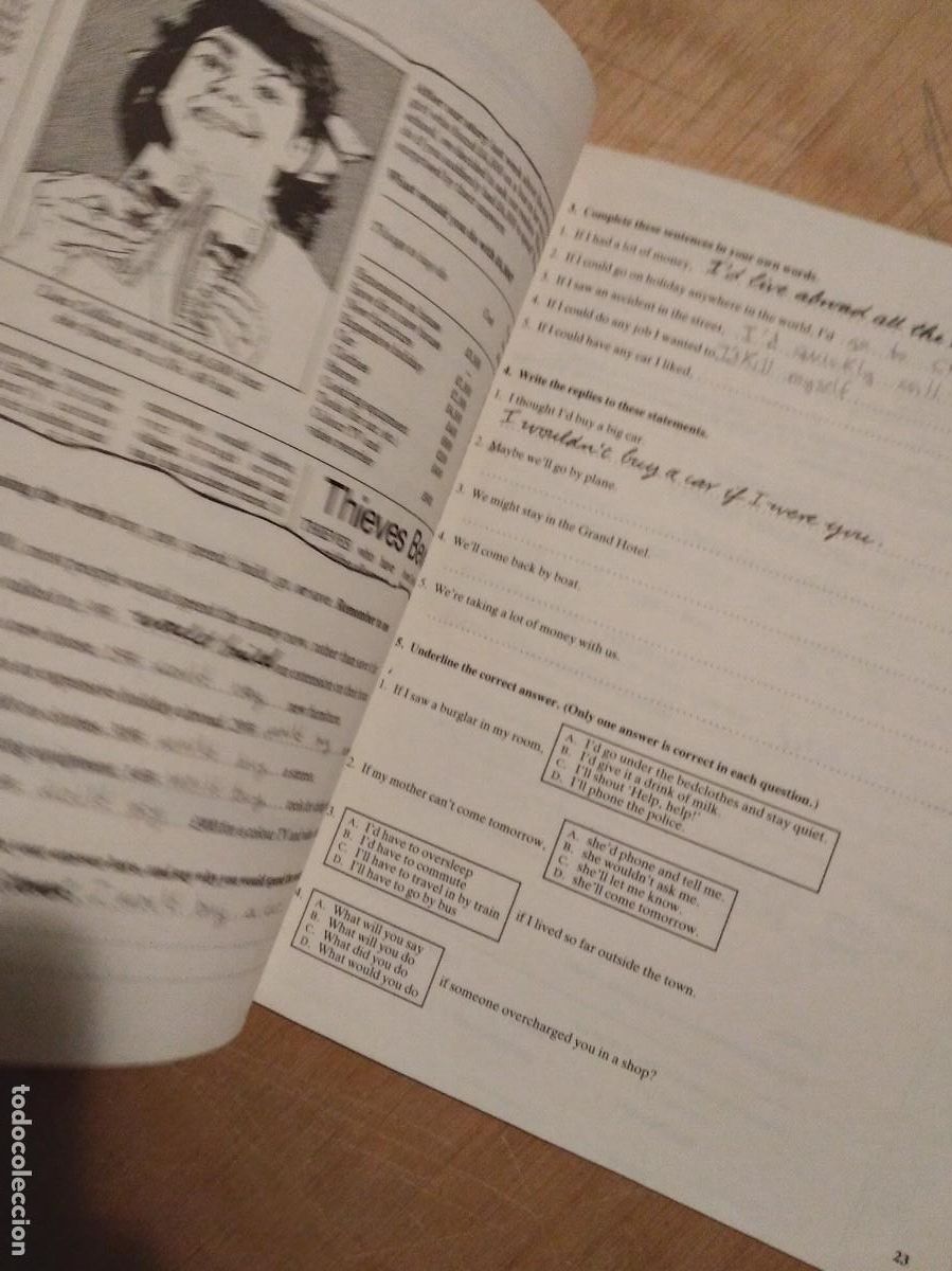 Libros de segunda mano: DEVELOPING Y BUILDING STRATEGIES. WORKBOOK . LONGMAN 1986-1987. INGL&Eacute;S - Foto 3