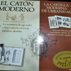 Libros de segunda mano: EL CATÓN MODERNO. LA CARTILLA MODERNA DE URBANIDAD. EN CAJA. SIN USO. EDICIÓN FACSIMIL. Lote 400946449