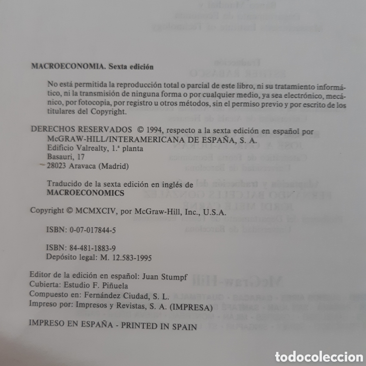 Libros de segunda mano: Macroeconom&iacute;a, manual - Foto 3