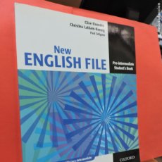 Libros de segunda mano: NEW ENGLISH FILE. PRE-INTERMEDIATE STUDENT´S BOOK.CLIVE OXENDEN. ED. OXFORD UNIVERSITY PRESS. 2010. Lote 402390834